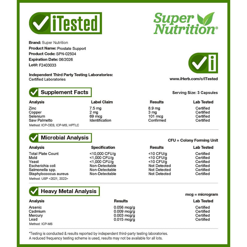 super nutrition, suplemento de refuerzo para la próstata
